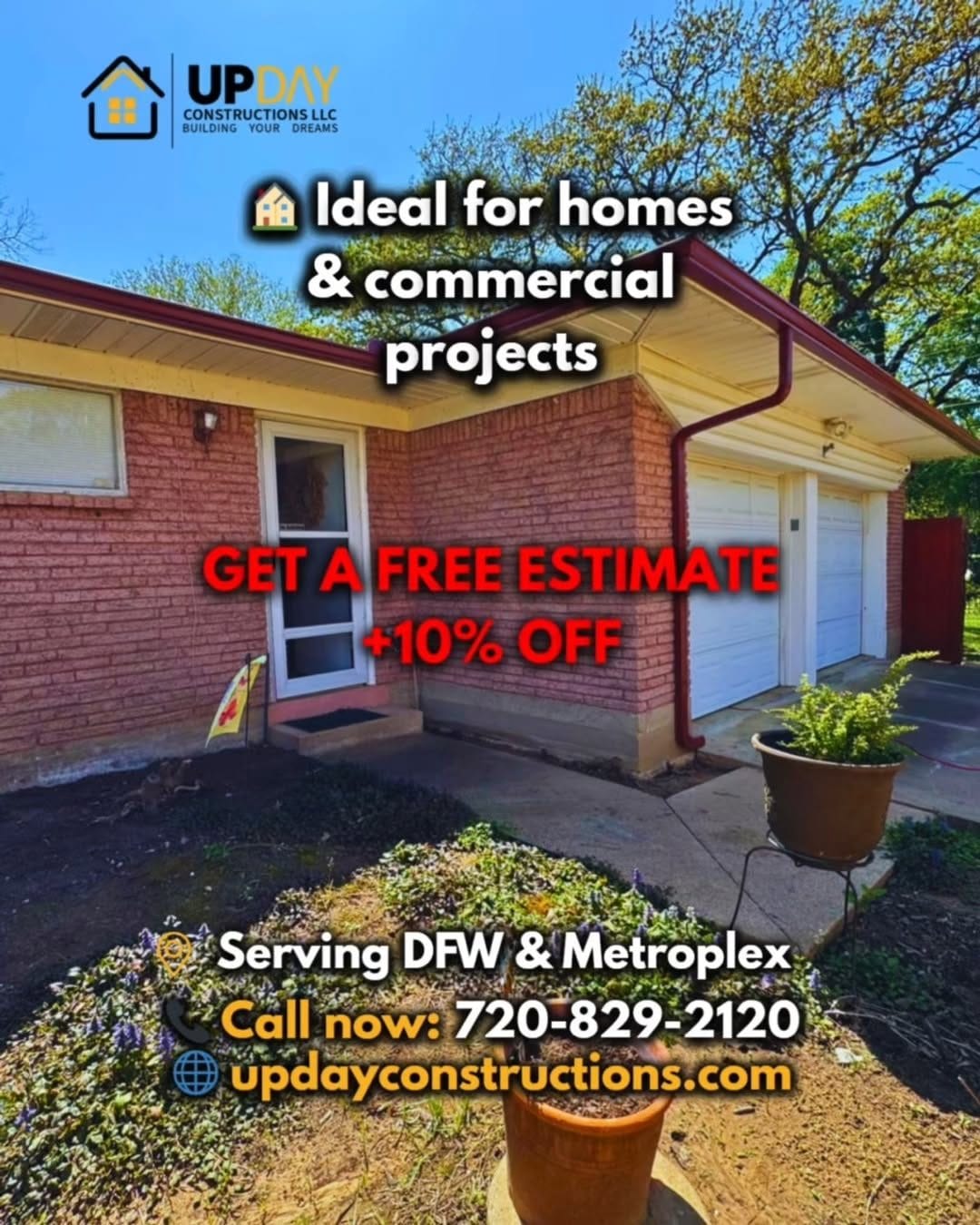 K-Style gutter installation on DFW home