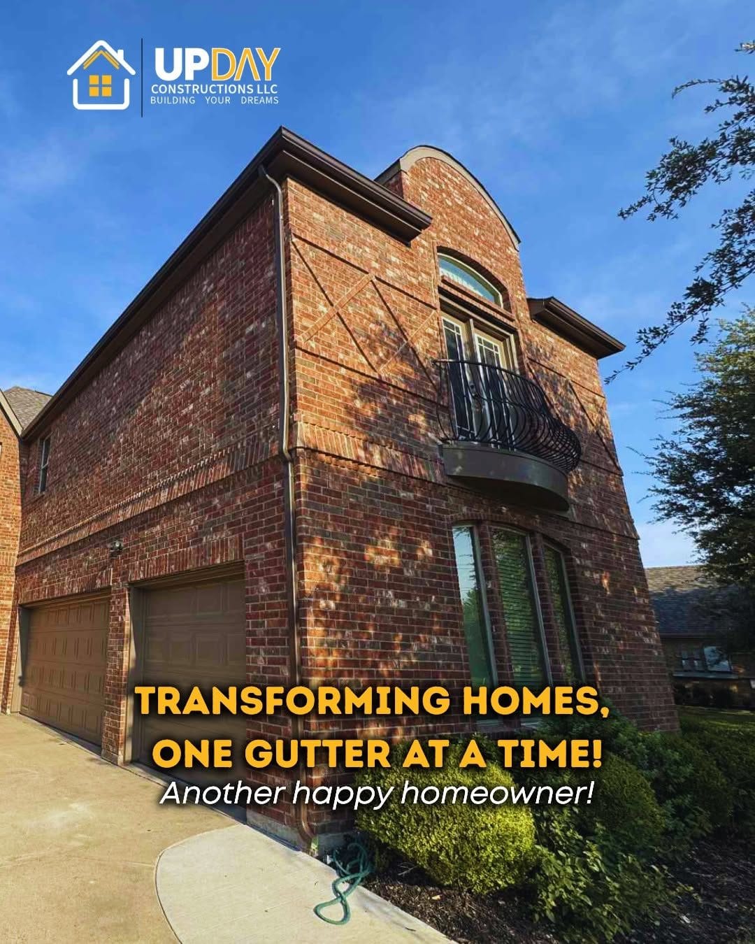 UpDay Constructions – 5in K-Style Gutters DFW